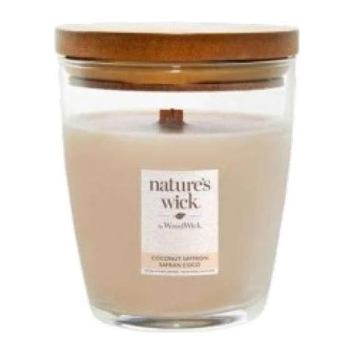 Nature's Wick by WoodWick Wood Wick Tumbler svíčka Coconut Saffron střední