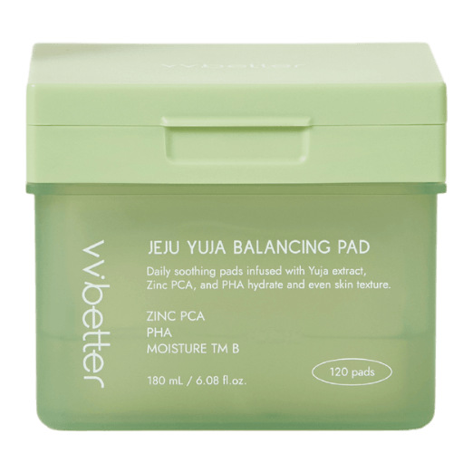 VVBETTER Jeju Yuja Balancing Pad – Tonikové vankúšiky pre mastnú pleť – 120 ks