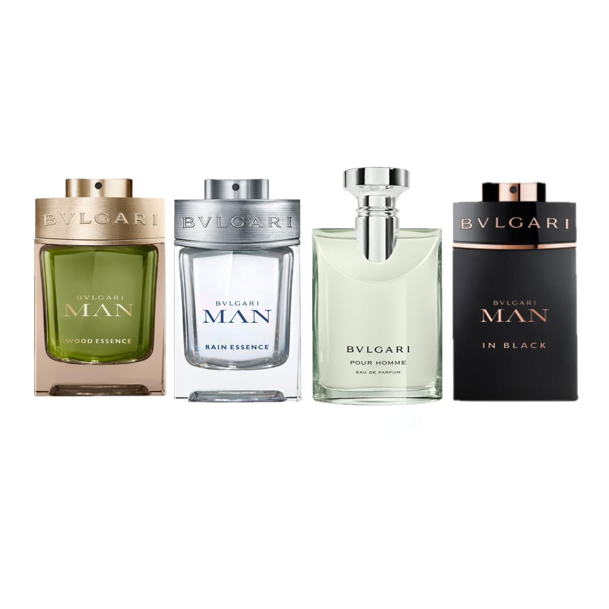 Bvlgari Rain Essence 5ml + Man in Black 5ml +  pour Homme 5ml + Wood Essence 5ml