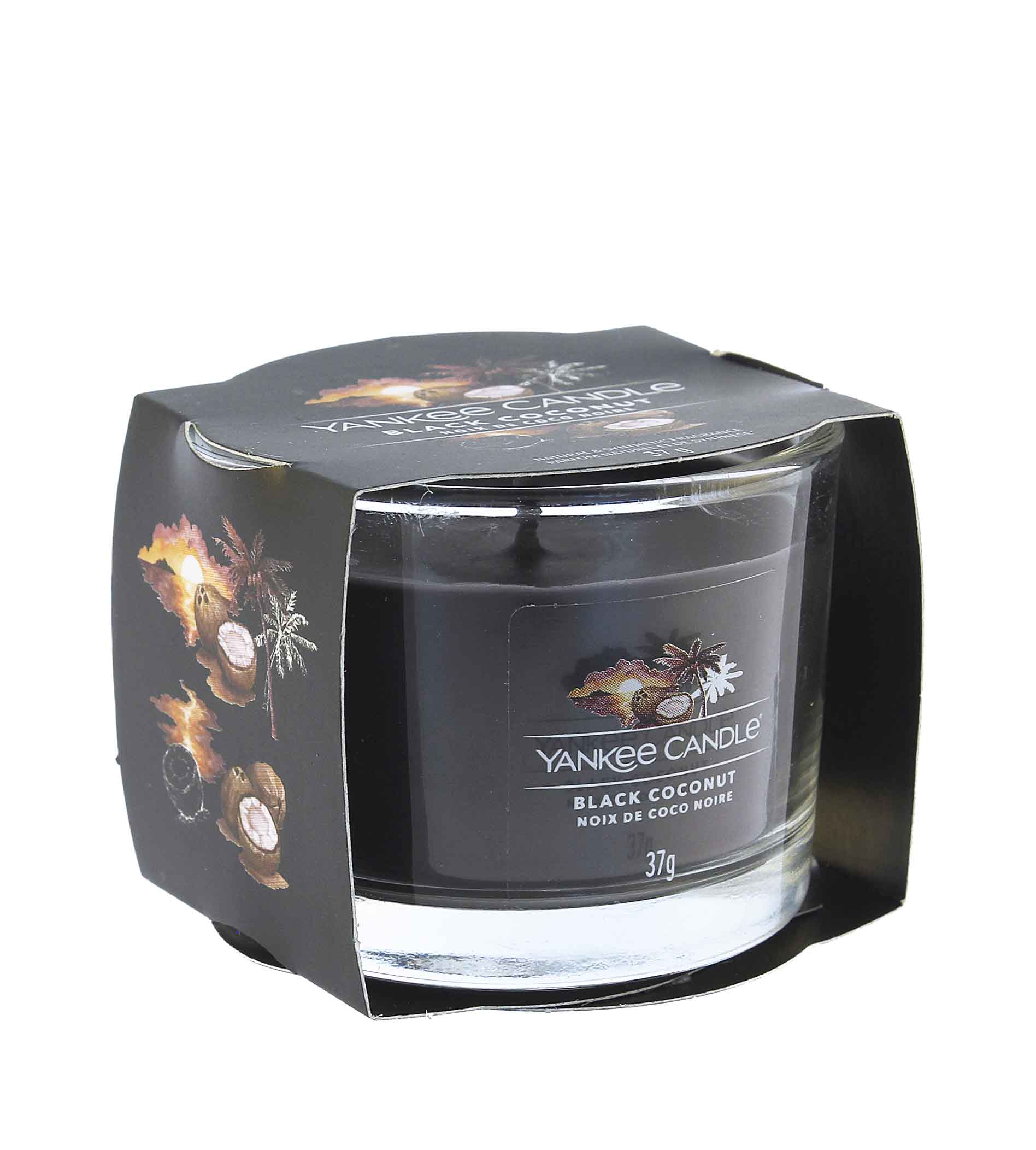 Yankee Candle Black Coconut votivní svíčka ve skle 37 g