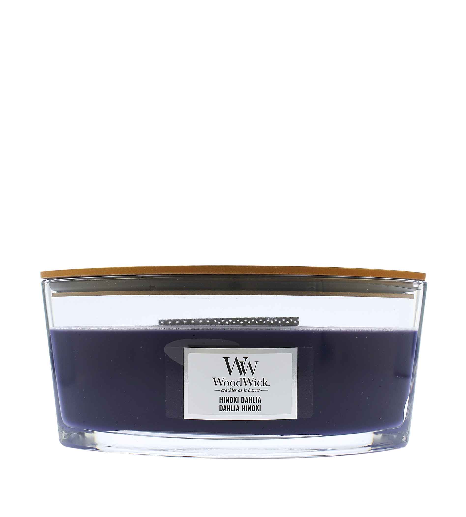WoodWick Hinoki Dahlia vonná svíčka s dřevěným knotem 453,6 g