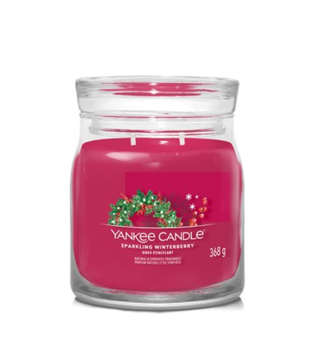 Yankee Candle Sparkling Winterberry signature svíčka střední 368 g