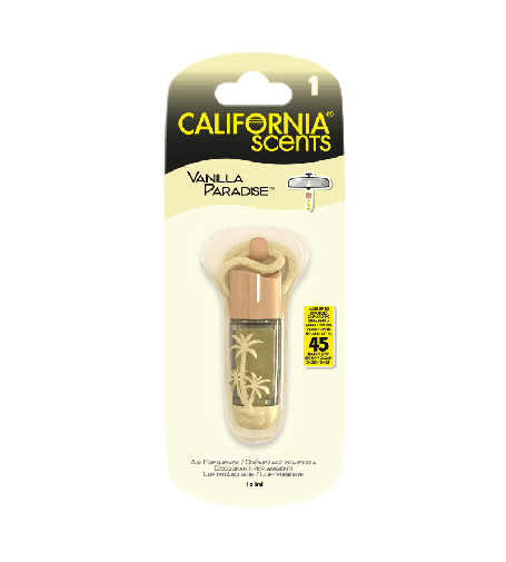 California Scents Hanging Vial Vanilla Paradise vůně do auta 5 ml