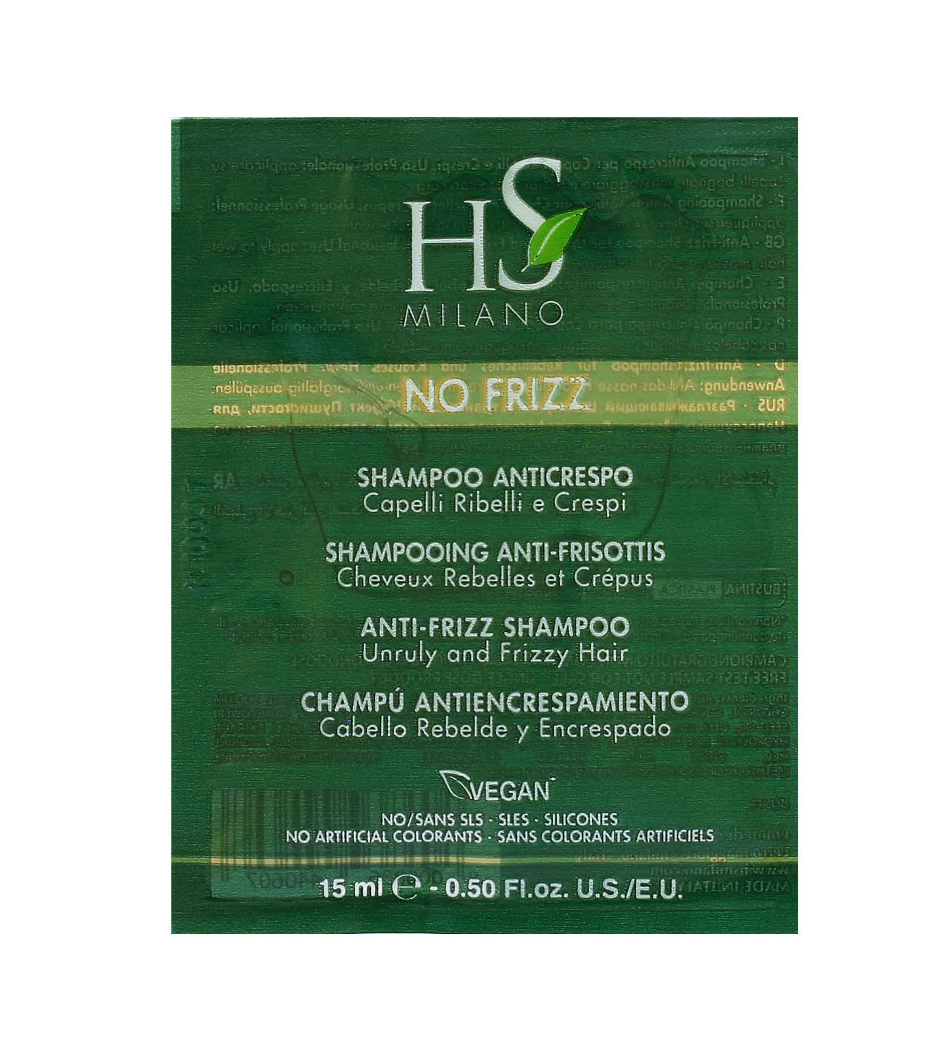 HS Milano No Frizz Shampoo Sachet 15ml