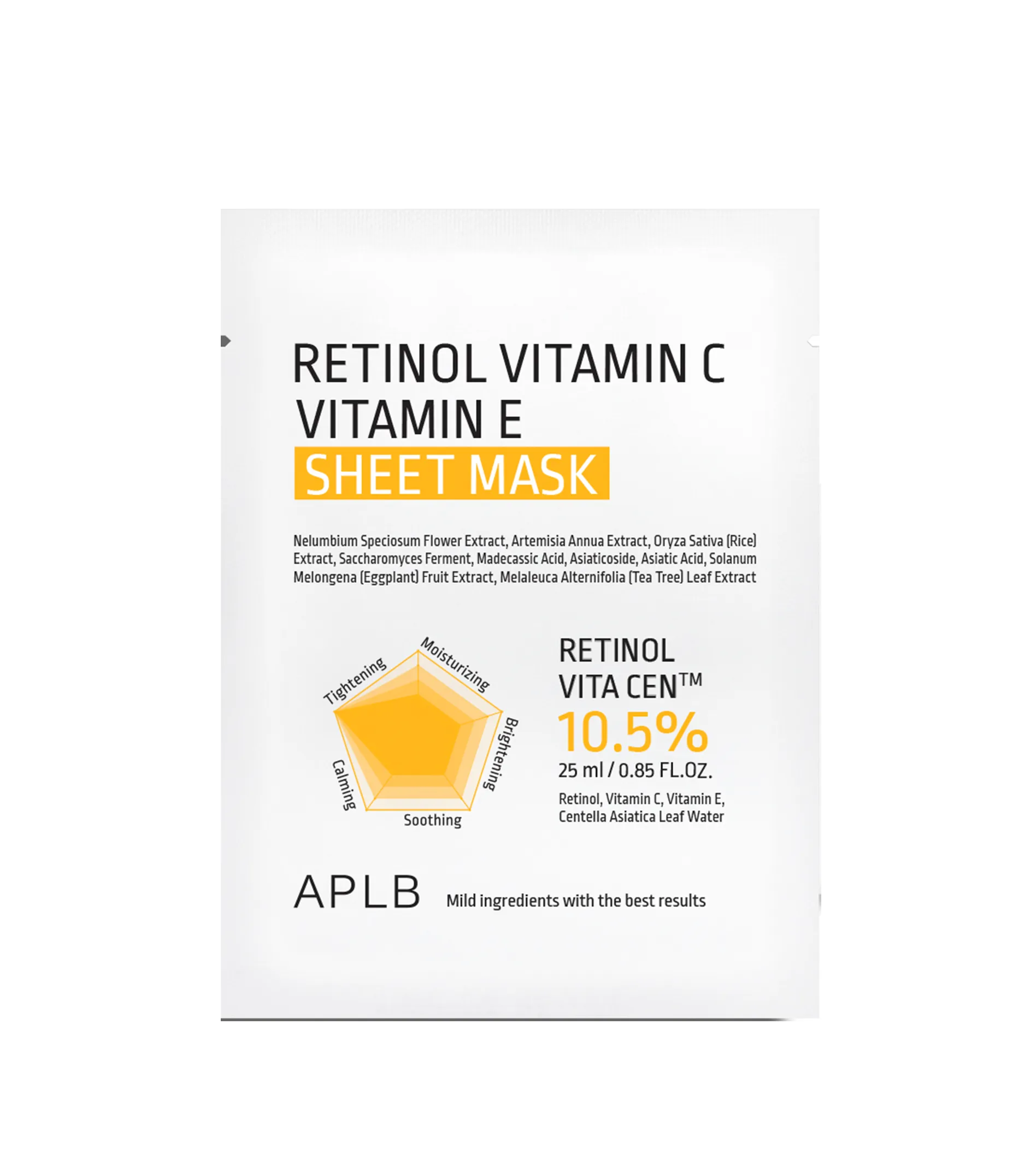 APLB Retinol Vitamin C Vitamin E Sheet Mask 25ml