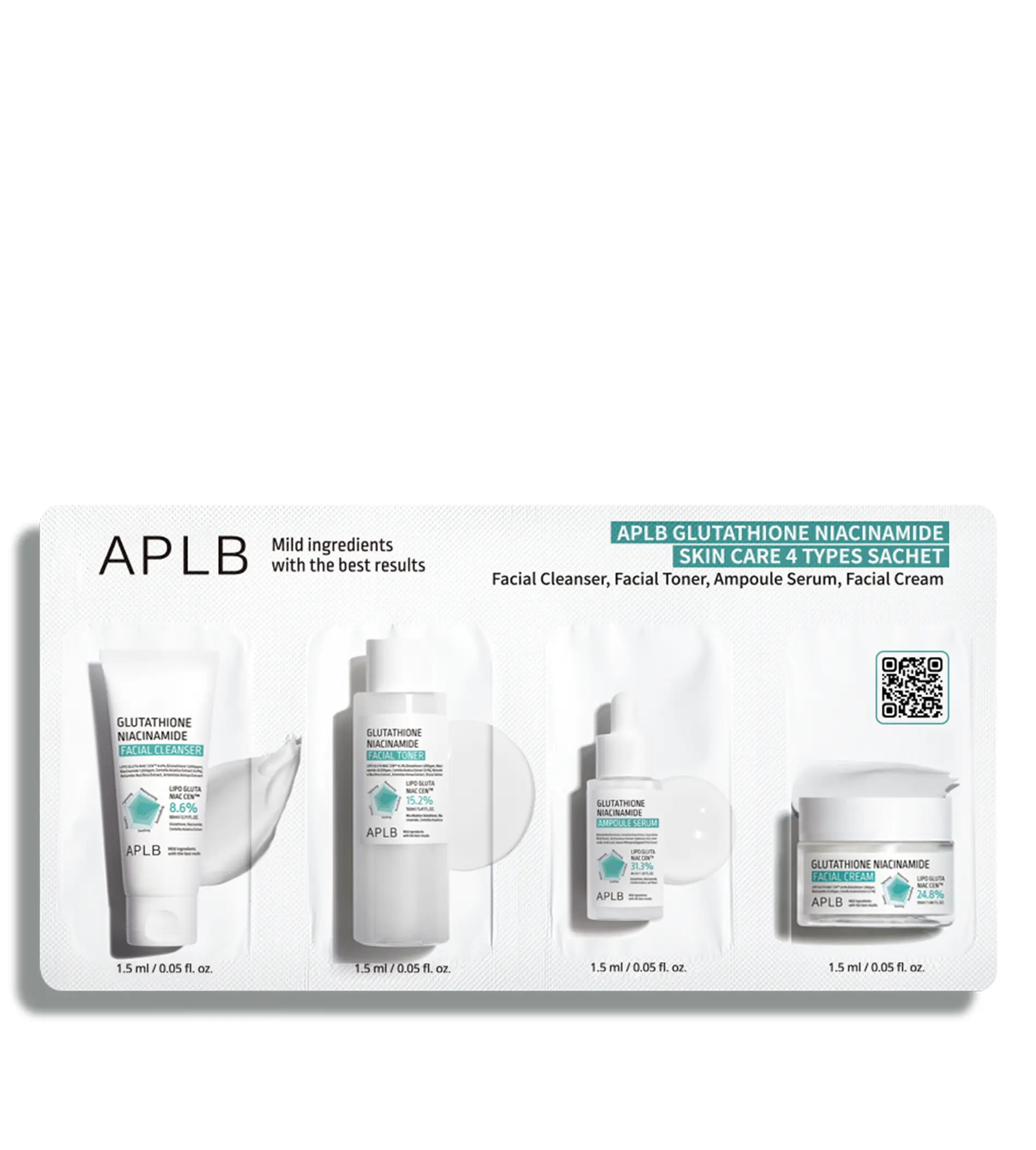 APLB Glutathione Niacinamide Skin Care 4 Types Sachet 4 x 3ml