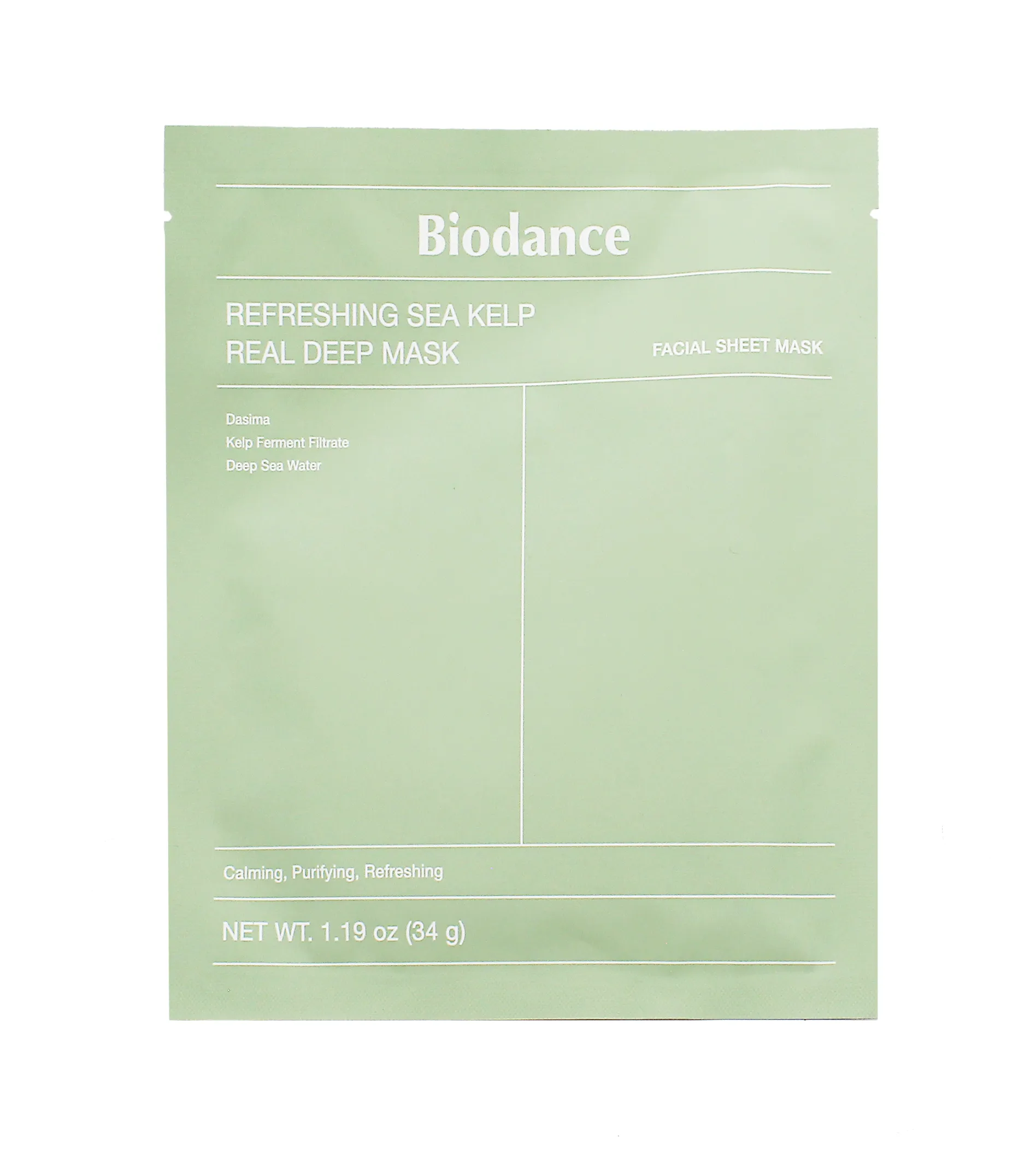 Biodance Refreshing Sea Kelp Real Deep Mask 34g