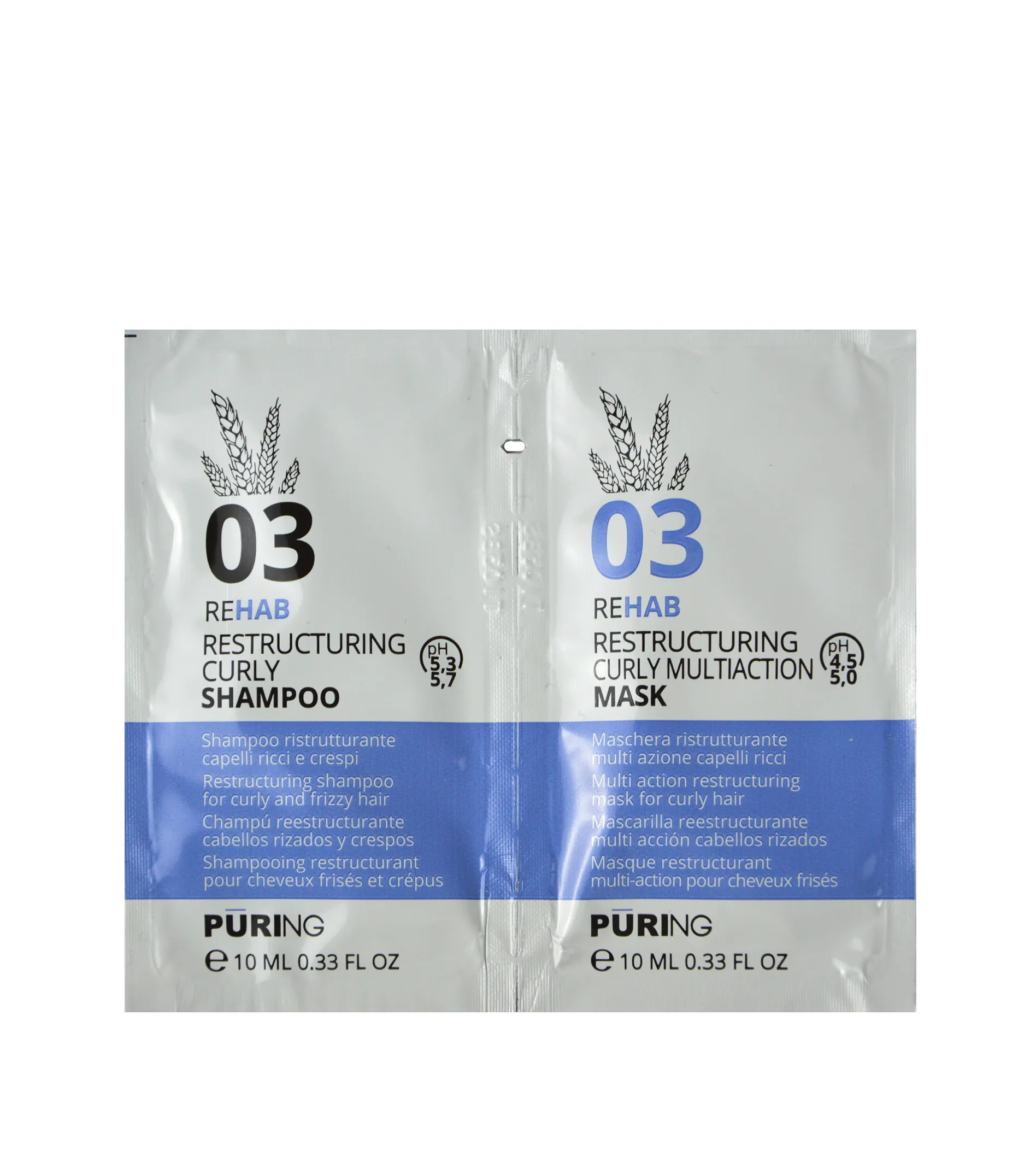 PURING 03 Rehab Restructuring Curly Shampoo + Mask 10+10ml