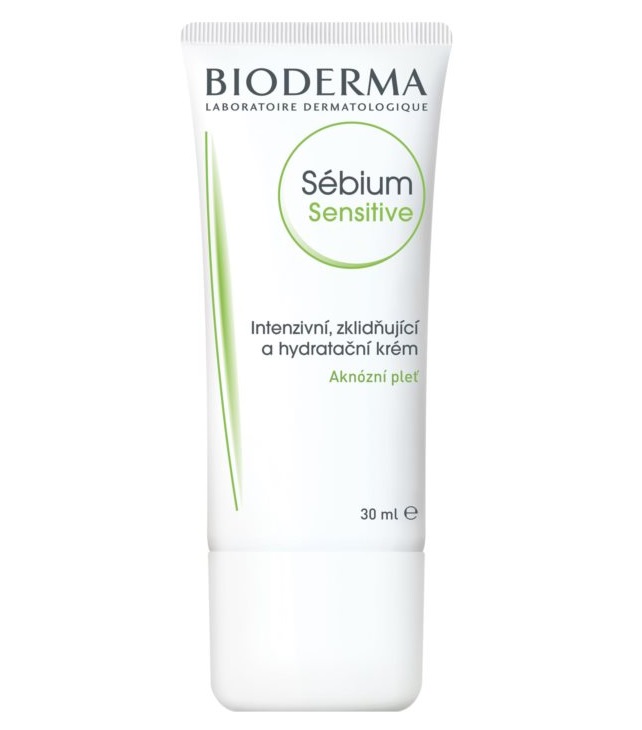 Bioderma Sébium Sensitive intenzivní zklidňující a hydratační krém pro aknózní pleť 30 ml