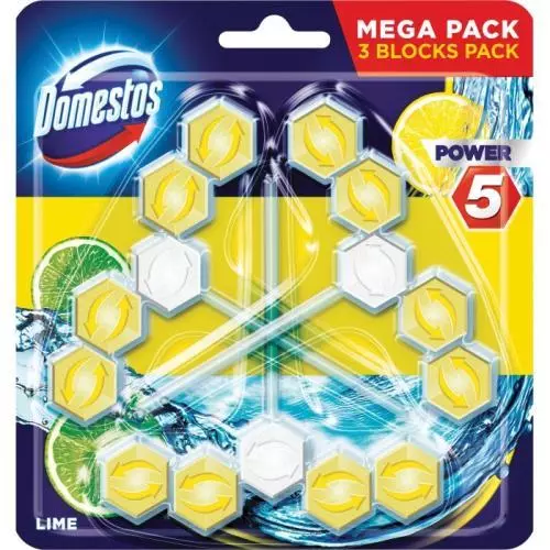 Domestos Power 5 wc závěs lime 3x55g