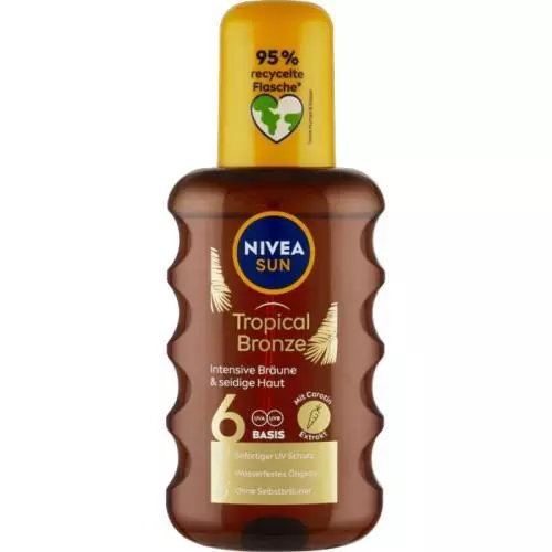 Nivea Sun Tropical Bronze opalovací olej 200ml SPF6