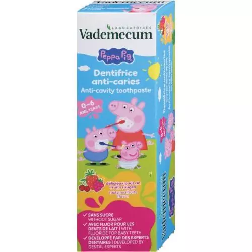 Vademecum zubní pasta 50ml Peppa Pig Red Fruit 0-6Y