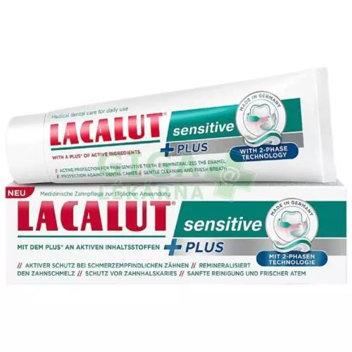 Lacalut Zubní pasta sensitive plus 75ml